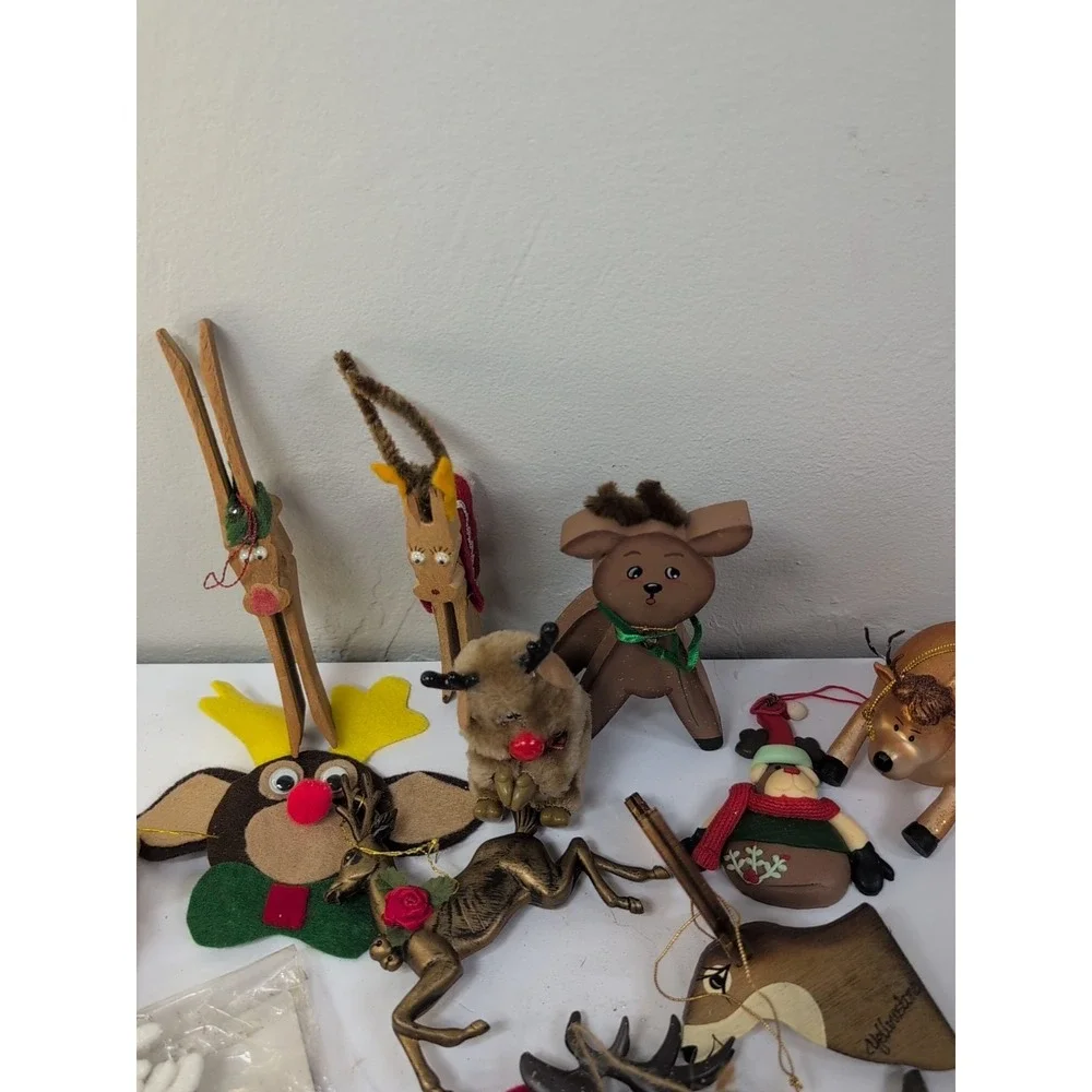 Reindeer Christmas Ornament/Decoration‎ Lot Vintage